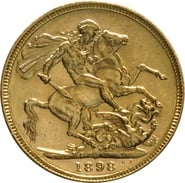 1898 Gold Sovereign - Victoria Old Head - M