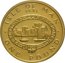 1983 Gold £1 Manx Town Series - Peel