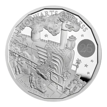 2022 25th Anniversary of Harry Potter - The Hogwarts Express 1oz Proof Silver Coin Boxed