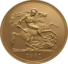 1981 Proof £5 Gold Coin - no Box or cert