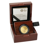 2018 1/4oz Quarter Ounce Proof Dragon Gold Coin Queen's Beasts Boxed