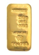 Metalor 250 Gram Gold Bars