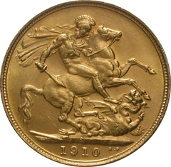 1910 Gold Sovereign Coin Edward VII Sydney