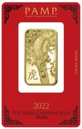 PAMP 1oz 2022 Year of the Tiger Gold Bar