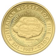 1987 1oz Gold Proof Australian Nugget