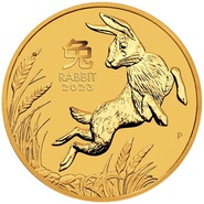 2023 Perth Mint Half Ounce Year of the Rabbit Gold Coin
