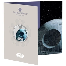 2024 50p Star Wars Death Star Proof Silver Coin Boxed