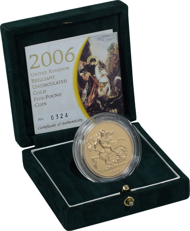 Brilliant Uncirculated Gold 2006 Five Pound Sovereign