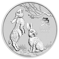 2023 Year of the Rabbit Silver Coin 2oz Perth Mint Australian Lunar Series