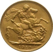 1910 Gold Sovereign - King Edward VII - London