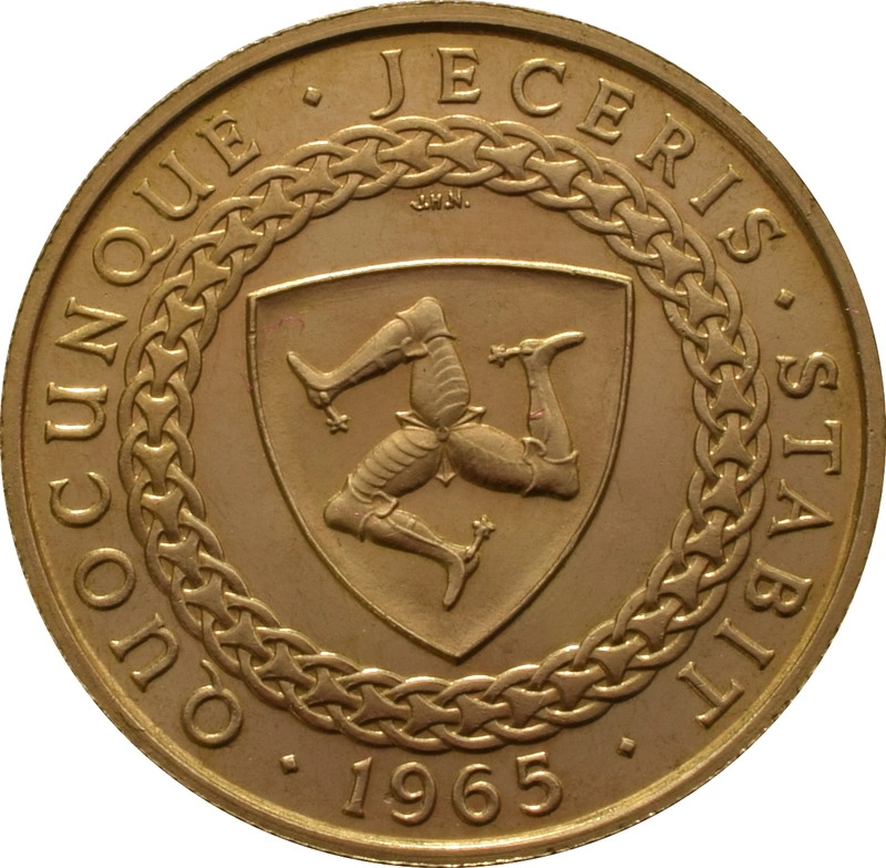 22kt 1965 Isle of Man Gold Half Sovereign Coin Bicentenary of the Revestment Act