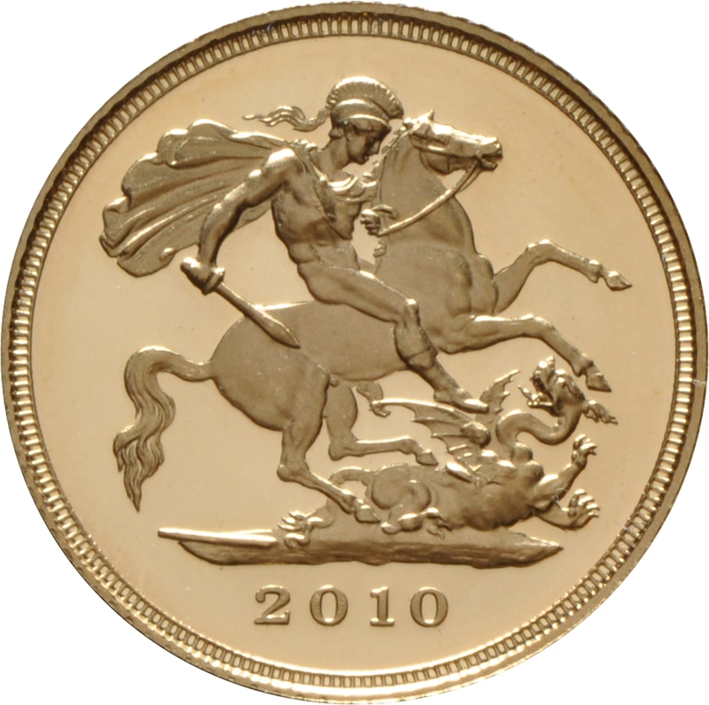 2010 Gold Half Sovereign Elizabeth II Fourth Head - Proof no box