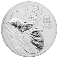 2020 2oz Australian Lunar Year of the Mouse Silver Coin