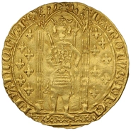 1364-1380 France Charles V Gold Franc a Pied