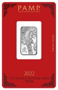 2022 PAMP 10 Gram Silver Year of the Tiger Bar Minted