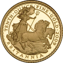 2009 Proof Britannia Tenth Ounce boxed with COA