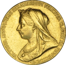 1897 Victoria Diamond Jubilee Gold Medal 26mm BHM-3506 NGC AU53