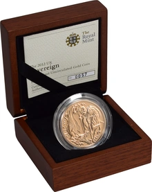 2012 Brilliant Uncirculated Gold Five Pound Coin (Quintuple Sovereign)