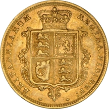 1884 Half Sovereign Victoria Young Head Shield Back - London NGC AU58