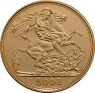 2008 Gold Sovereign - Elizabeth II Fourth Head