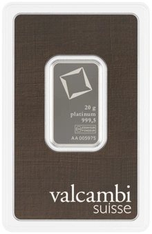 20g Platinum Bar Valcambi Minted