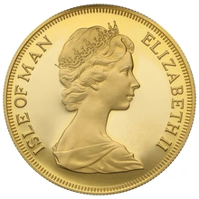 1973 - Gold £5 Proof Coin (Quintuple Sovereign) Isle Of Man