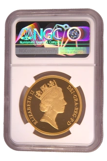 1985 - Gold £5 Proof Coin (Quintuple Sovereign) NGC PF68
