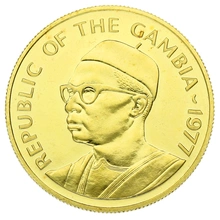 1977 Gambian 500 Dalasis Gold Coin