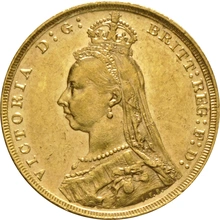 1891 Gold Sovereign - Victoria Jubilee Head - London