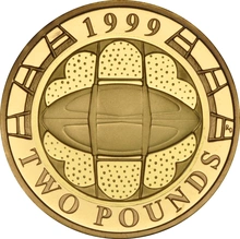 1999 Two Pound Proof Gold Coin: Rugby World Cup