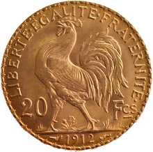 20 French Francs Gold Coin Marianne Rooster