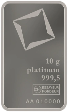 10g Platinum Bar Valcambi Minted