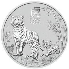 2022 Year of the Tiger Silver Coin 2oz Perth Mint Australian Lunar Series