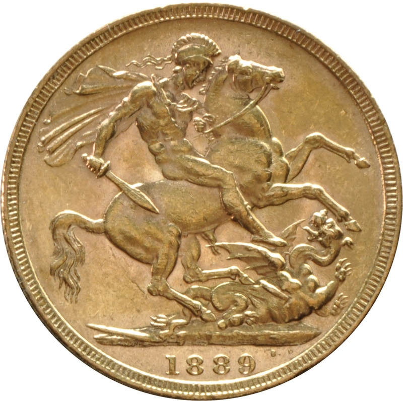 1889 Gold Sovereign - Victoria Jubilee Head - London
