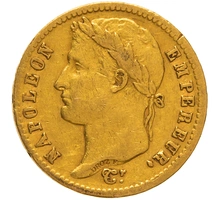 1813 20 French Francs - Napoleon (I) Laureate Head - A
