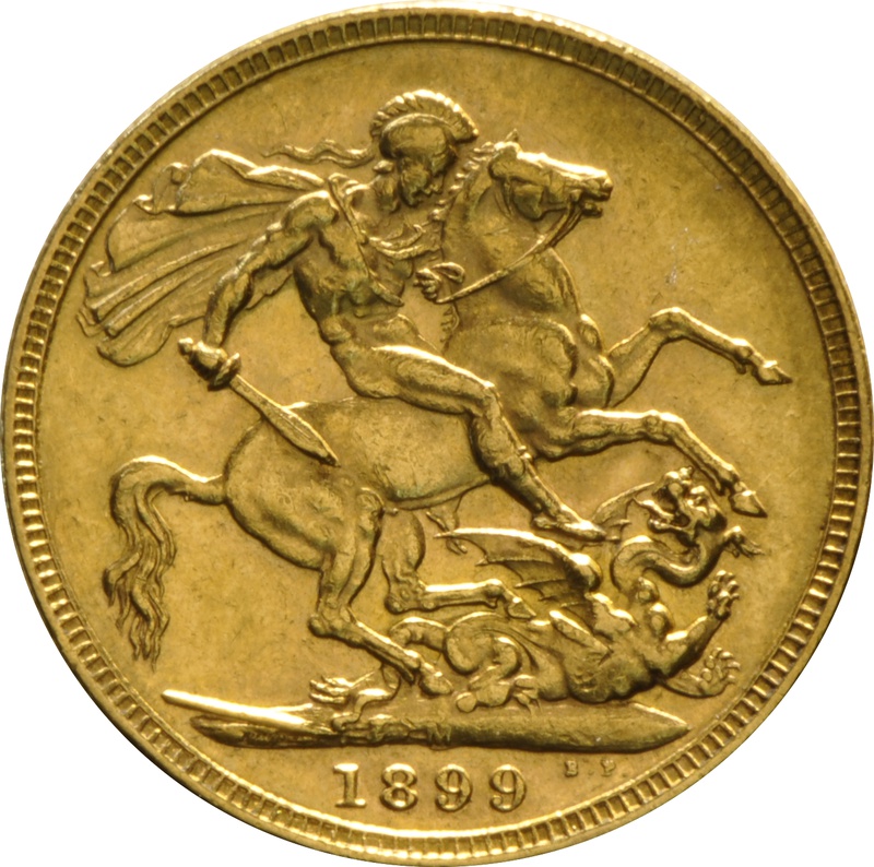 1899 Gold Sovereign - Victoria Old Head - M
