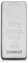 500g Silver Bar Nadir