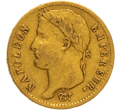 1812 20 French Francs Gold Coin Napoleon I W