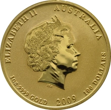 2009 Year of the Ox Gold Coin 1oz Perth Mint Australian Lunar Series