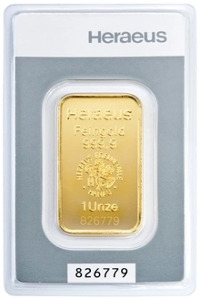 1oz Gold Kinebar Heraeus