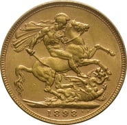 1898 Gold Sovereign - Victoria Old Head - London