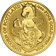 1/4oz Gold Coin, The Unicorn of Scotland - Queens Beast