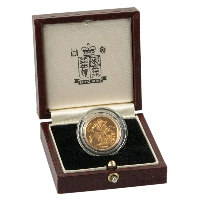 1994 Proof Gold Sovereign Boxed