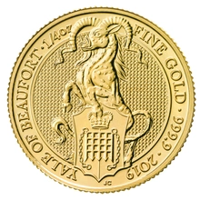 2019 1/4oz Yale of Beaufort Gold Coin Queen's Beasts