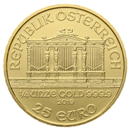 2019 Quarter Ounce Austrian Gold Philharmonic Coin