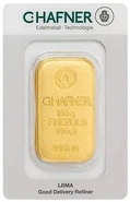 C. Hafner 100 Gram Gold Cast Bar