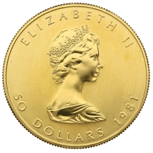 1981 1oz Canadian Maple Gold Coin