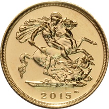2015 Gold Half Sovereign  Elizabeth II Fourth Head
