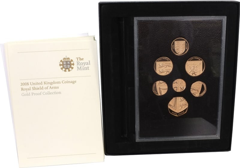 2008 UK Coinage, Royal Shield of Arms, Gold Proof Collection Boxed