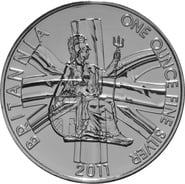 2011 1oz Silver Britannia Coin Royal Mint Gift Card